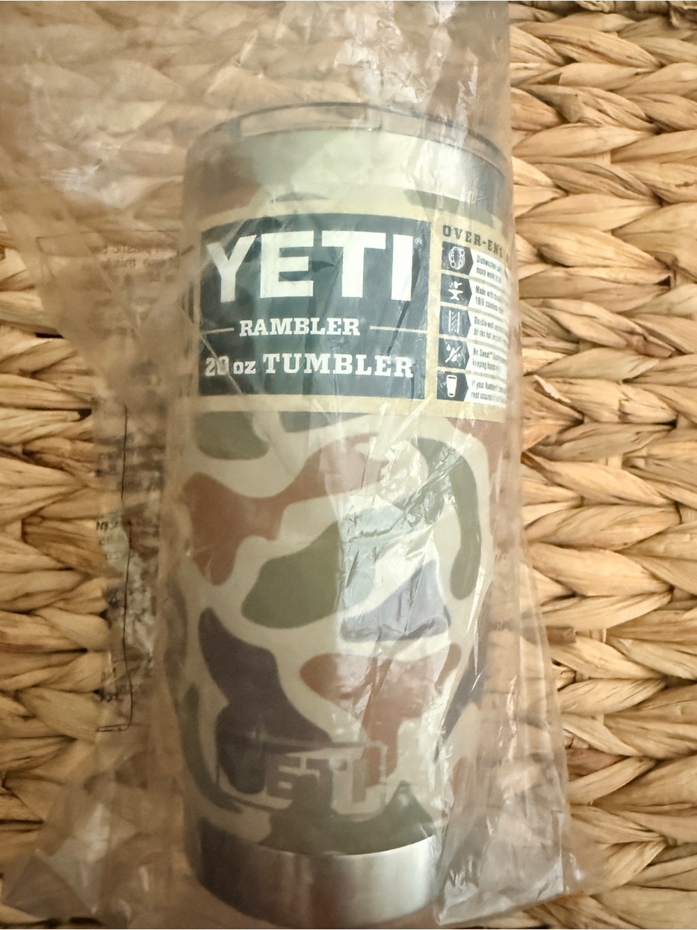 NWT Yeti TAN CAMO Rambler 20oz Tumbler Cup - Rare, LIMITED EDITION
